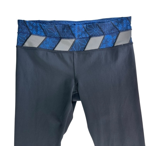 Lululemon Run Inspire Crop II tights black blue gray leggings 6 yoga pants - Picture 5 of 11